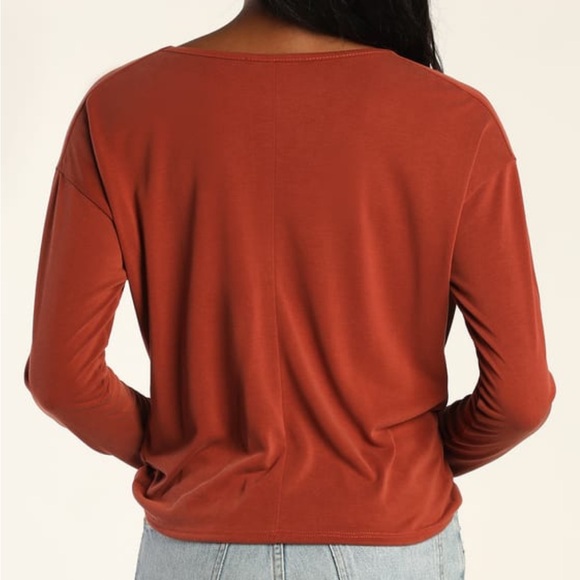 Drape front top- rust - Picture 2 of 2